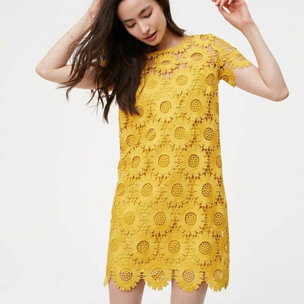 Ann Taylor LOFT Sunflower Shift Dress